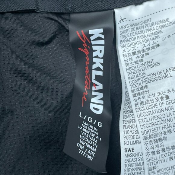 Kirkland Signature Mens Swim Shorts Palm Print Large Quick-Drying a0477 - Picture 2 of 8